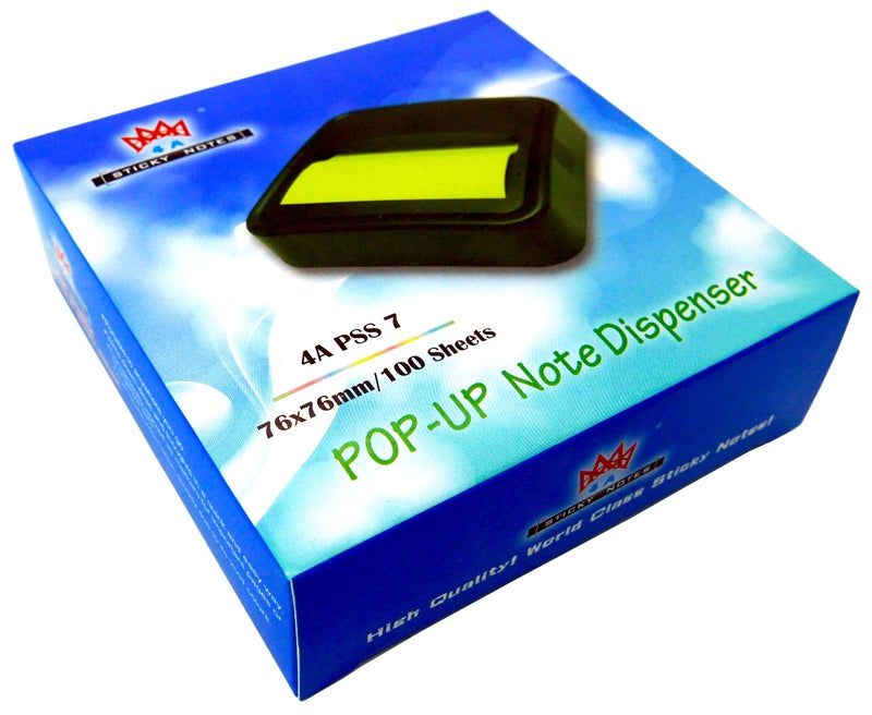 4A Pop-Up Note Dispenser, Black, Work with Sticky Pop-Up Notes, for 100 Sheets 3x3 Notes, 1 Dispenser/Pack, 4A PSS 7 - Image 3